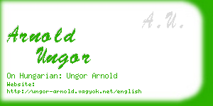 arnold ungor business card